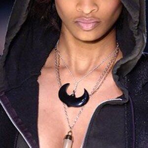 Chloé Fall 2003 RTW Archive BLACK BAT BATWOMAN NECKLACE Phoebe Philo Vintage